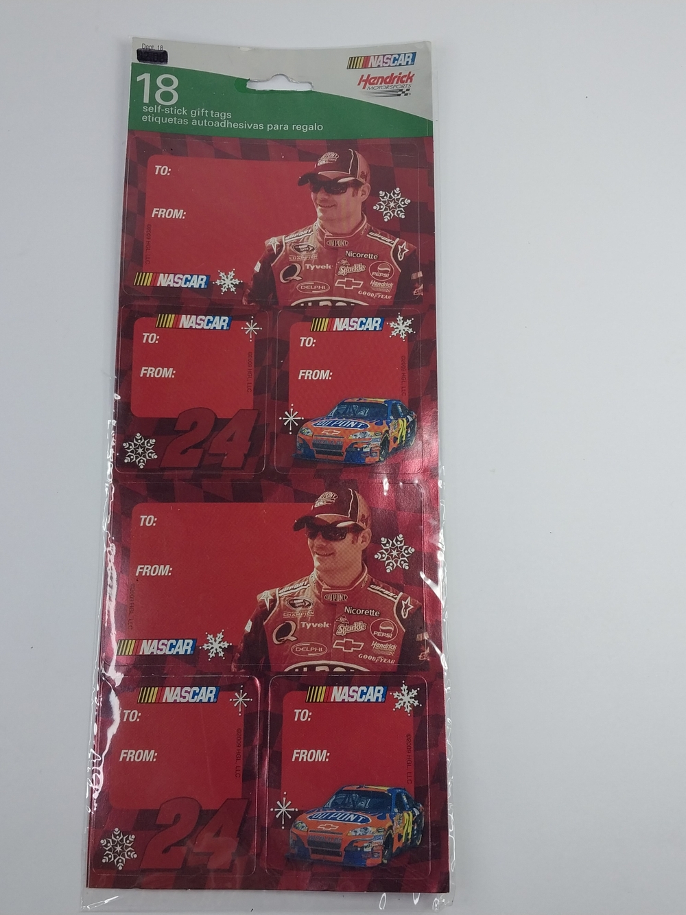 Vintage Jeff Gordon Christmas Gift Tags NASCAR Hendrick Motorsports #24 Car